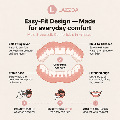 LAZZDA Custom Denture Set