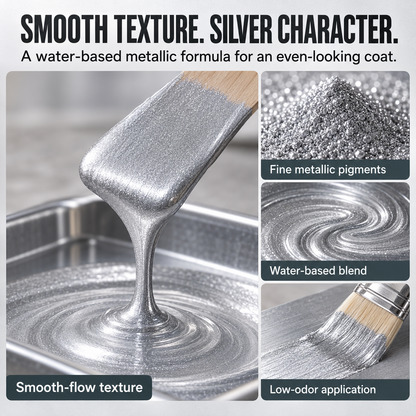 Water Based Metallic Silver Outdoor Anti Rust for Metal Renovation 100g