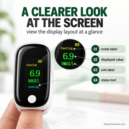 Non-Invasive Fingerstick Blood Glucose Meter—Results in 5 Seconds—The Perfect Gift for Seniors