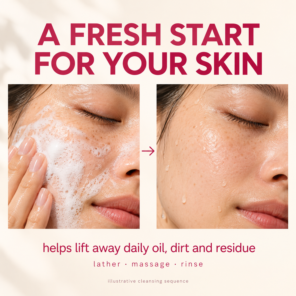 Rice Water Bright Foaming Cleanser in a pink 150ml squeeze tube