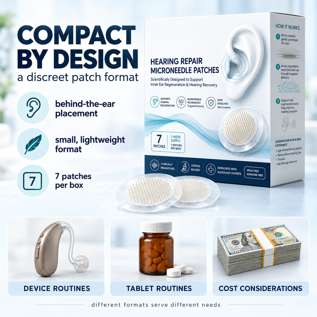 HEARING SUPPORT MICRONEEDLE PATCHES