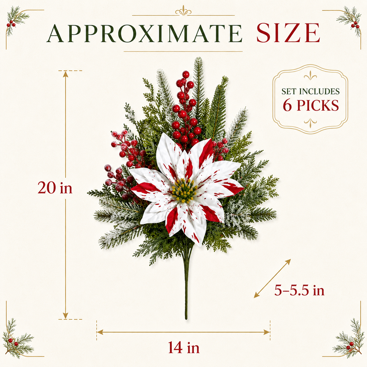 🌺🎄Christmas Poinsettia Planter Inserts