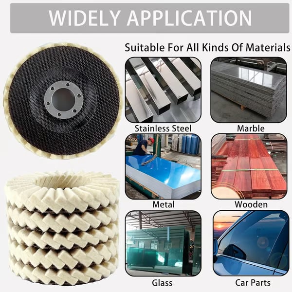 5Inch Wool Polishing Wheels Set for Angle Grinders