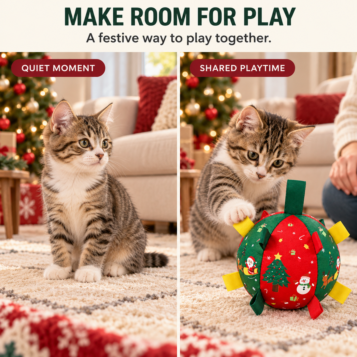 Christmas Cat Ball