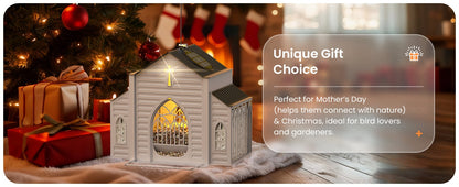 Church-Shaped Solar Bird Feeder