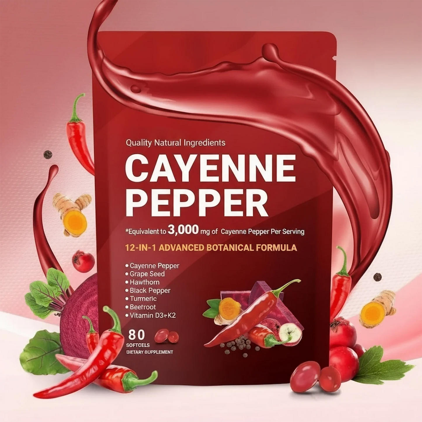 Cayenne Pepper Softgels For Men