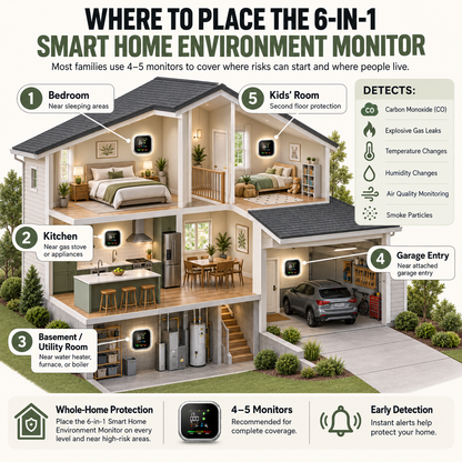 6-in-1 Smart Home Environment Monitor