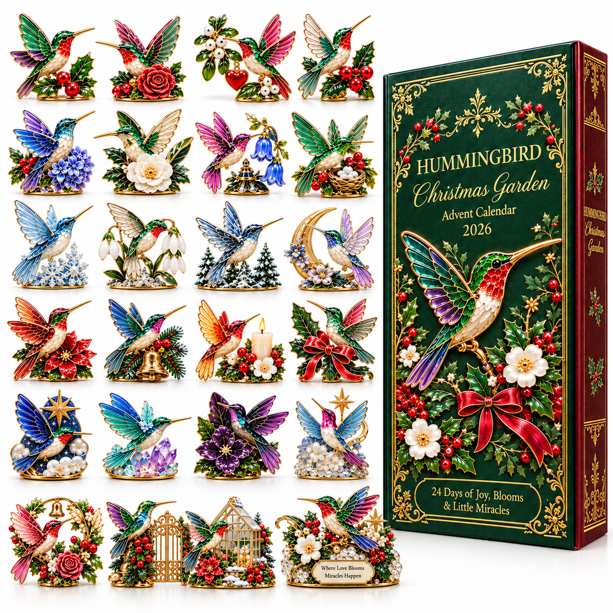 24 Days of Joy in Bloom — Hummingbird Christmas Garden Advent Calendar 2026