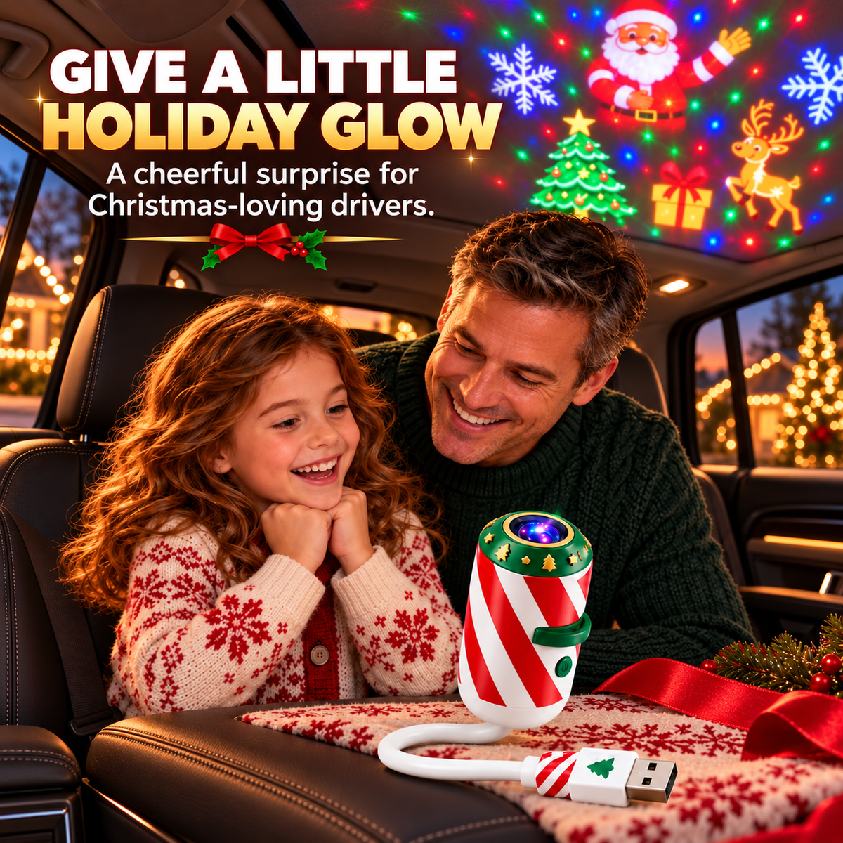 🎅USB Christmas Projector – Transform Your Windows into a Magical Holiday Light Show!🎄