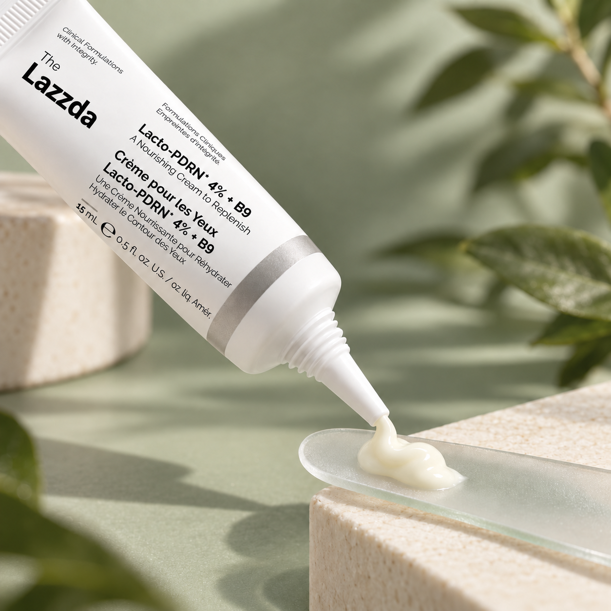 The Lazzda Lacto-PDRN 4% + B9 Eye Cream - Firming & Brightening Eye Care
