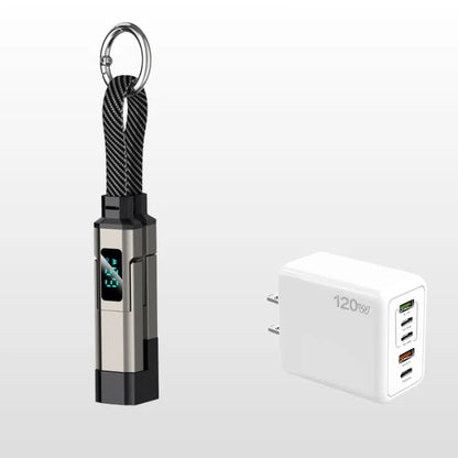 🔥4-in-1 Digital Display Keychain Charging Cable