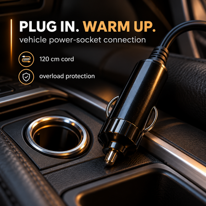 Lazzda 12V Portable Car Heater with Adjustable Demister and Window Defroster