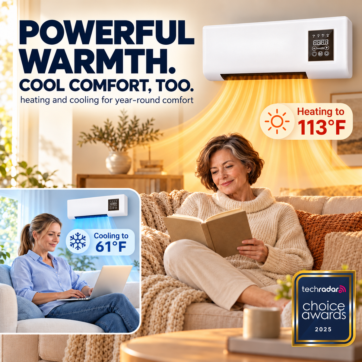 The No-Installation Air Conditioner — Powerful Heating, Refreshing Cooling, Year-Round Comfort
