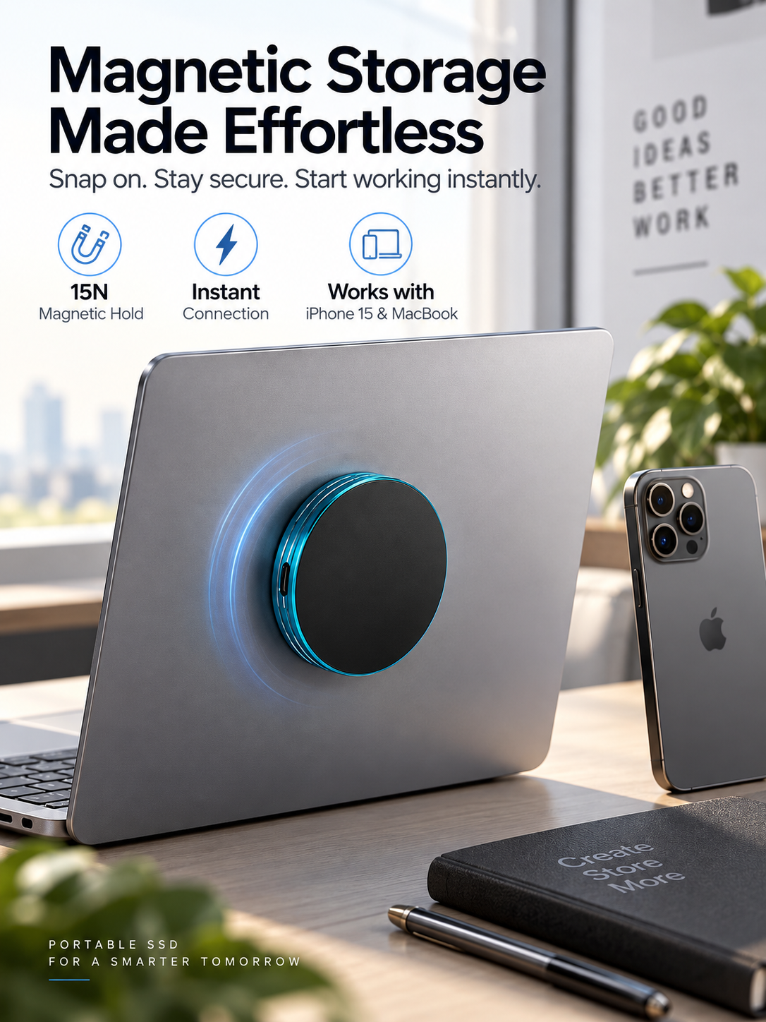 C Magnetic Anti-Lost Portable SSD External Solid State Drive