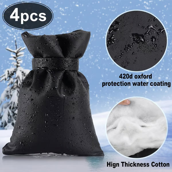 4 Pack Outdoor Faucet Covers for Winter Freeze Protection