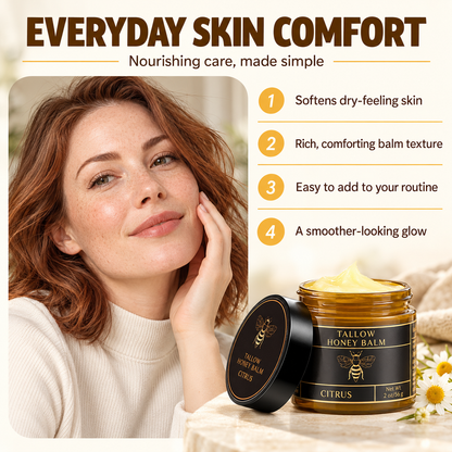 Beef Tallow and Honey Balm for Skin - Handmade All-Natural Moisturizer