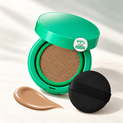 Toning Ampoule Cushion - 2-in-1 Korean Skincare & Makeup with EGF, Niacinamide & Hyaluron - 10 Shades