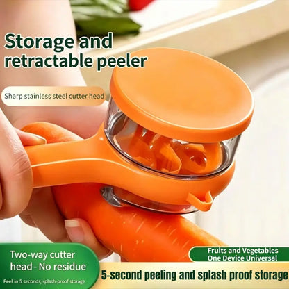 Retractable Splash-Proof Peeler — No More Messy Kitchen Counters 🥔✨