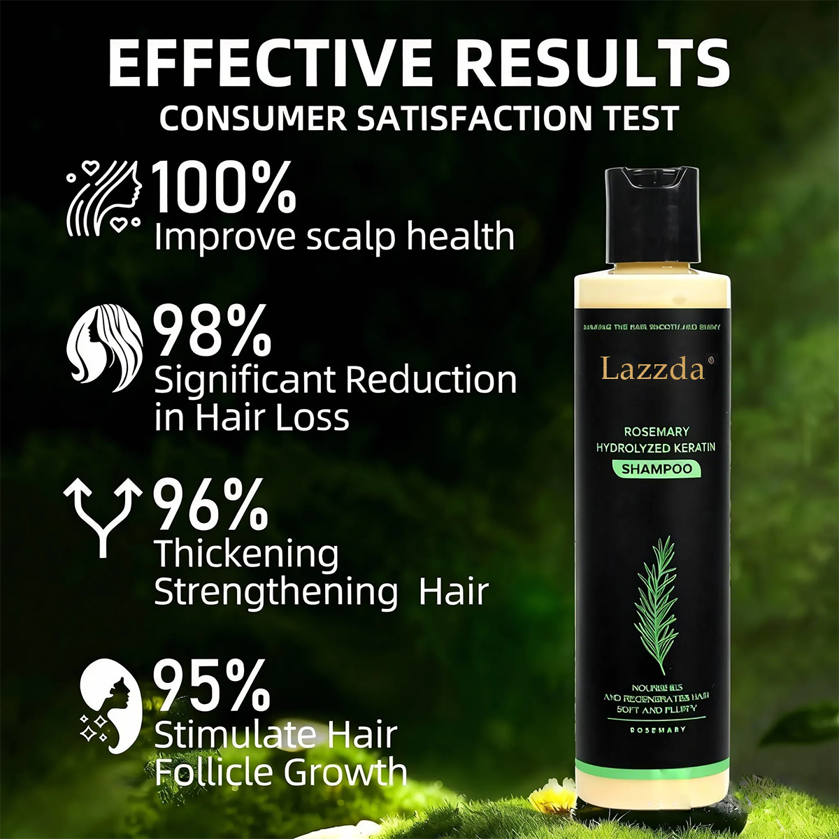 Lazzda Organic Rosemary Hair Growth Shampoo
