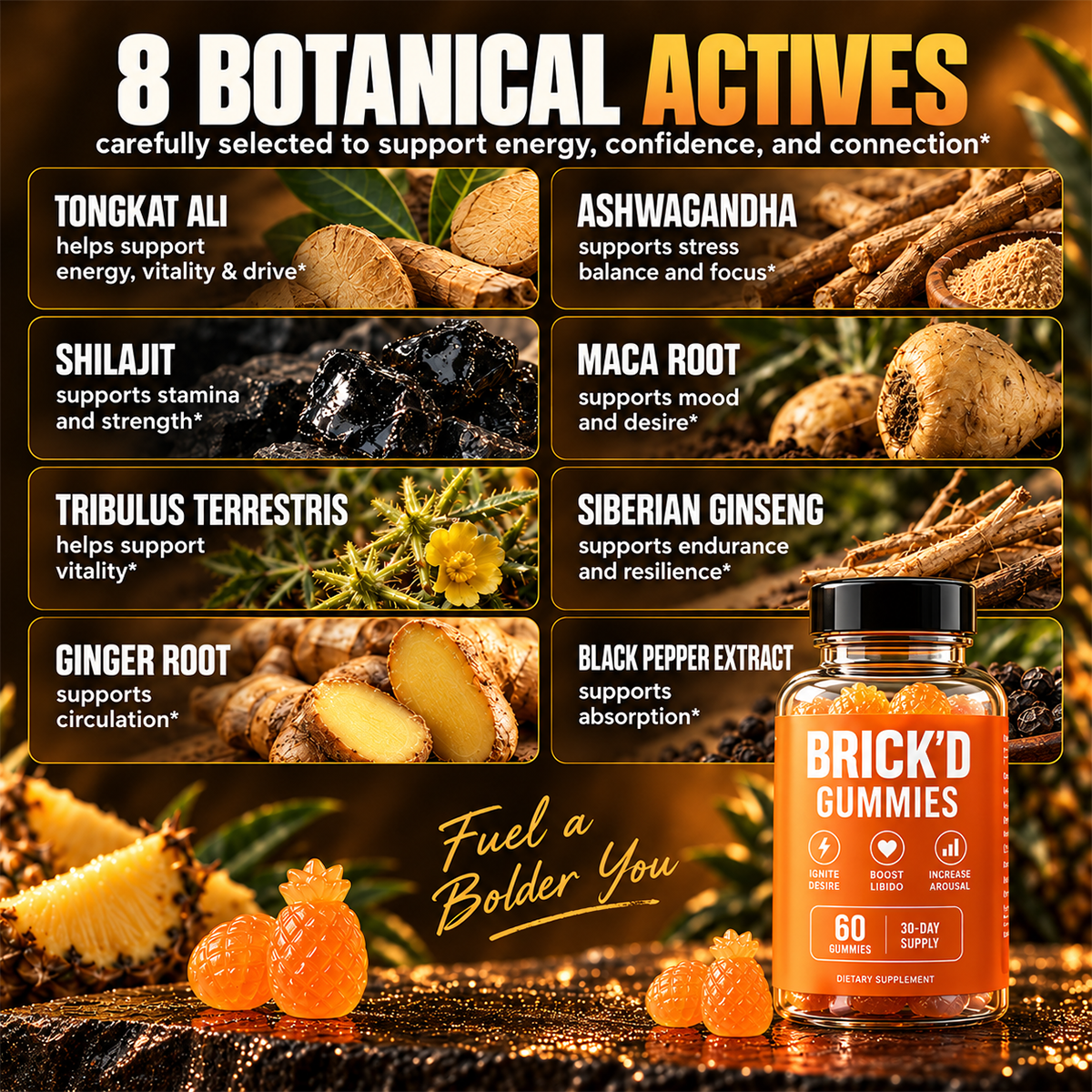 Intimacy Gummies – Pineapple Botanical Blend for Daily Wellness