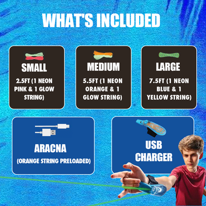 Der weltweit erste String-Launch-Webshooter, der im Dunkeln leuchtet