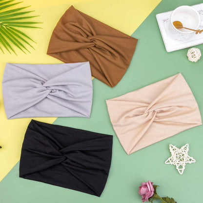 🔥🔥10 Pack Wide Knotted Turban Headbands for Women