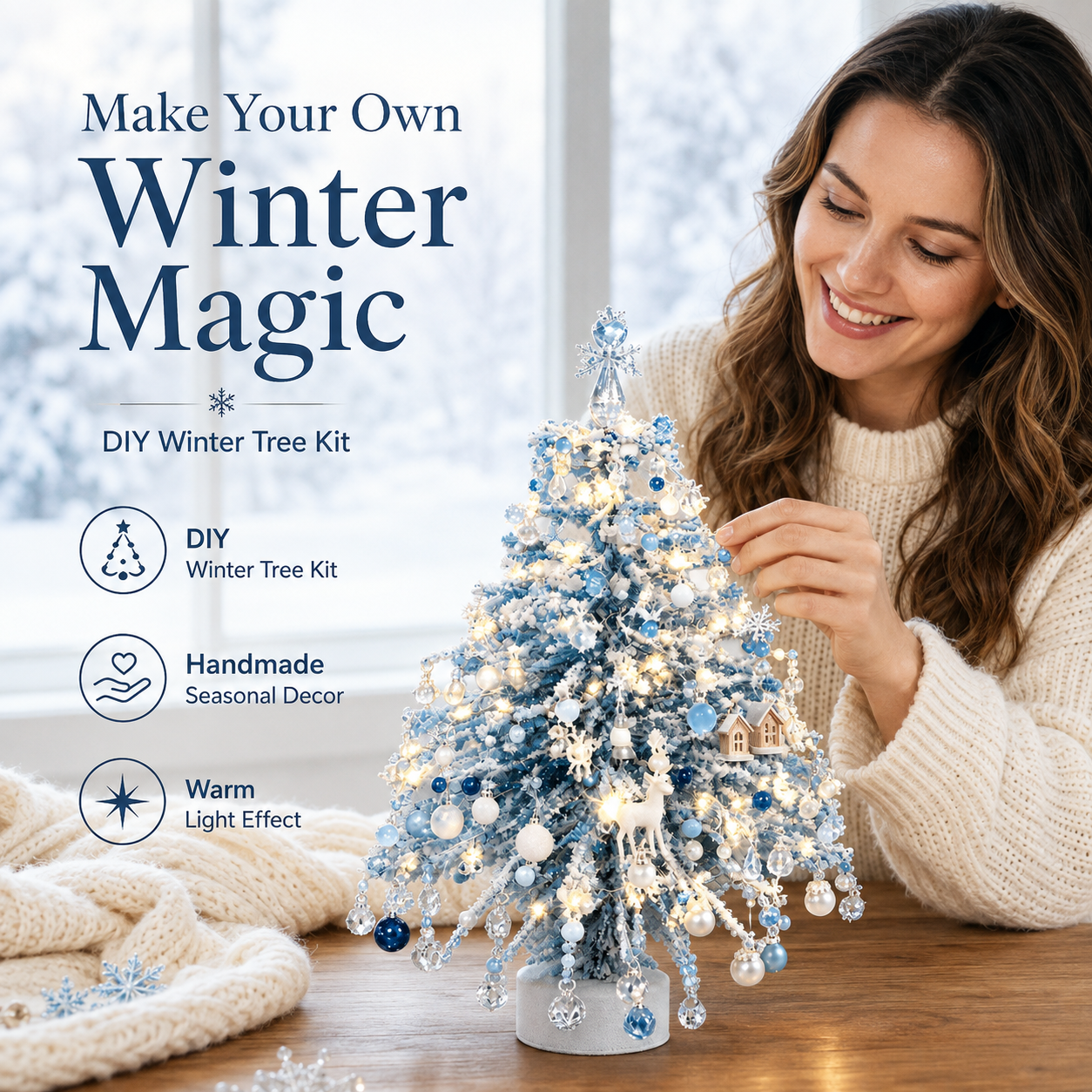 🎄✨ DIY Beaded Christmas Tree Kit – 🎅Create Your Own Sparkling Holiday Decoration
