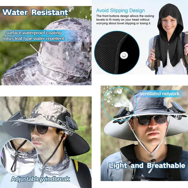 2026 New Ultralight Solar Fan Sun Hat – Lighter Than a Baseball!