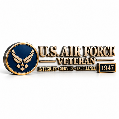 3D Metal Veteran Honor Auto Badge | For daily driving & veteran gatherings