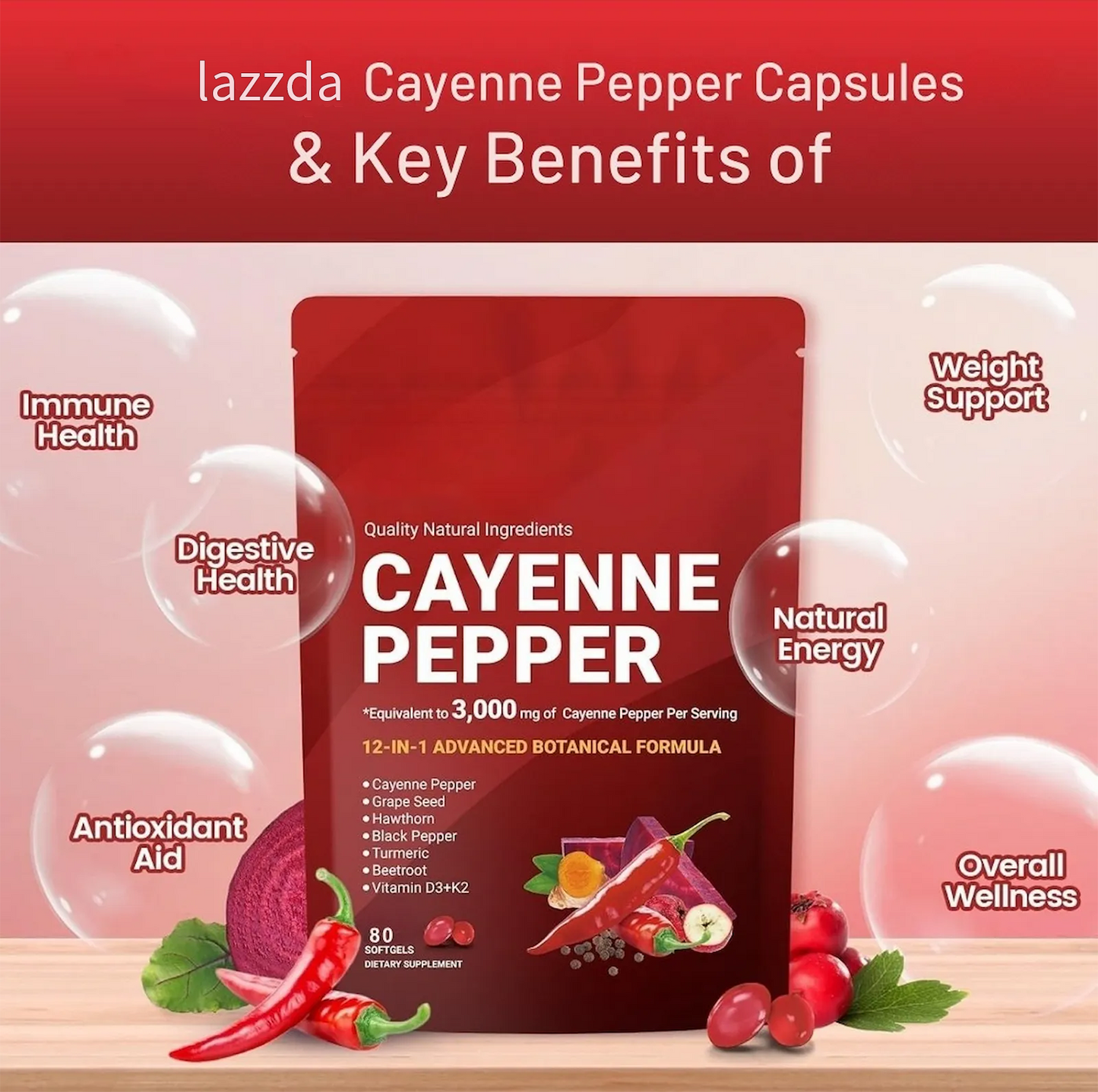 Cayenne Pepper Softgels For Men