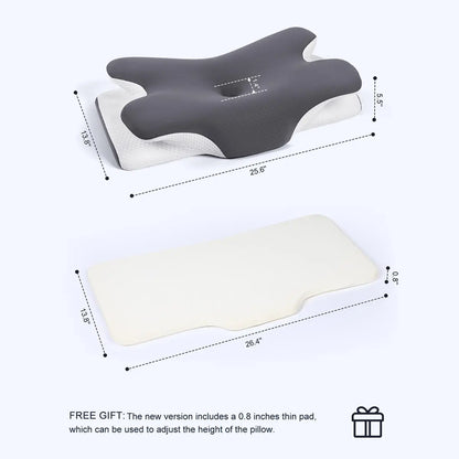 Lazzda Adjustable Ergonomic Memory Foam Pillow