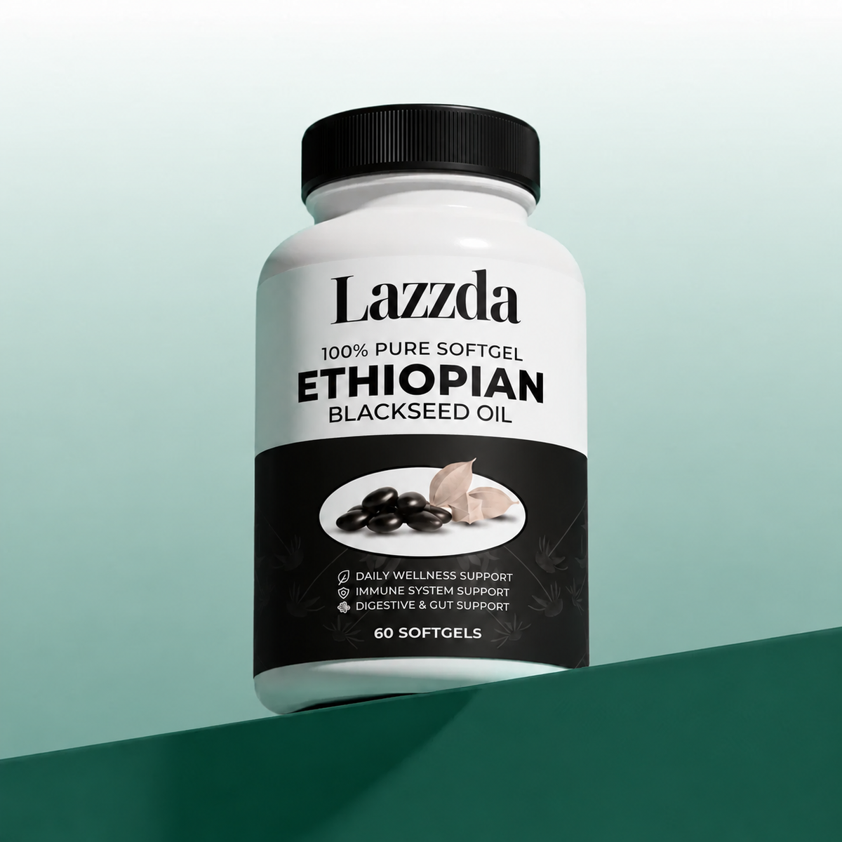 Lazzda Ethiopian Black Seed Oil Softgels - 60 Count