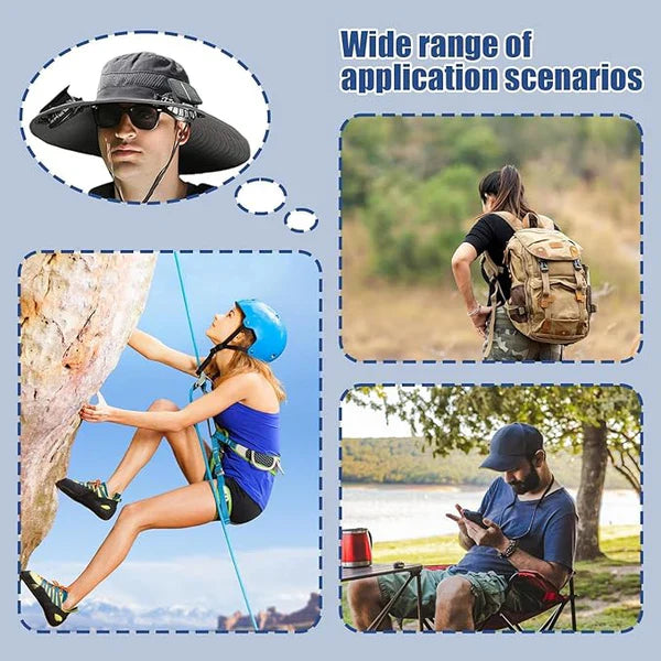 2026 New Ultralight Solar Fan Sun Hat – Lighter Than a Baseball!