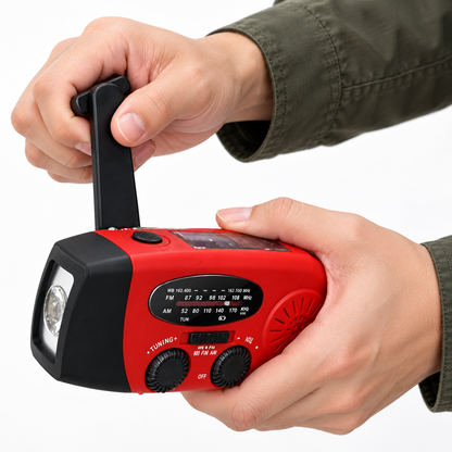 Stay Powered Off-Grid Instantly! Solar Hand Crank Emergency Radio