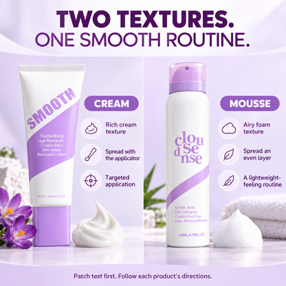 Gentle & Painless Hair Removal Cream Duo for Sensitive Skin