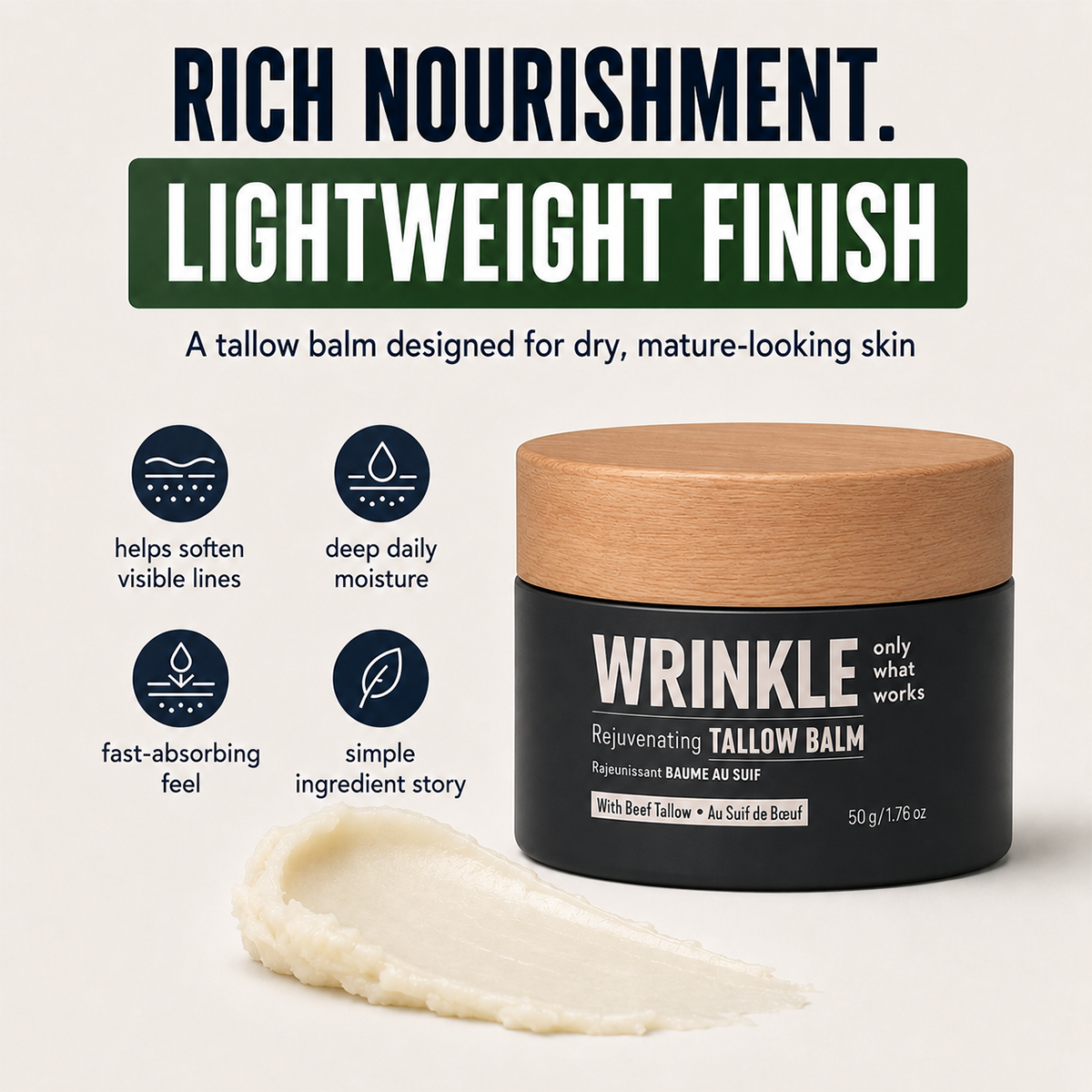 Wrinkle Defense Tallow Balm 2026