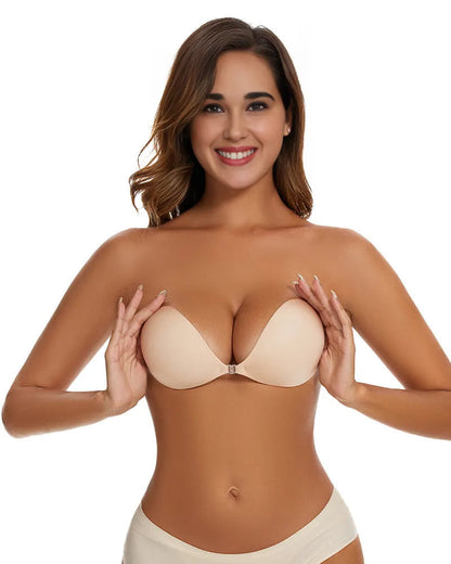 Front Closure Adhesive Invisible Push-Up Bra