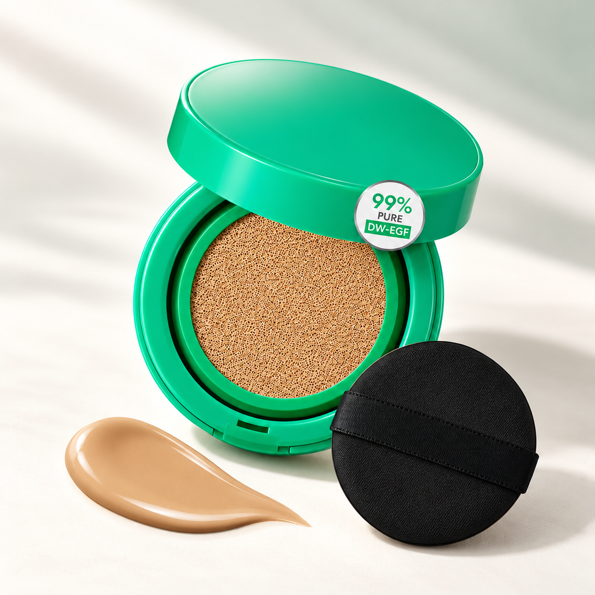 Toning Ampoule Cushion - 2-in-1 Korean Skincare & Makeup with EGF, Niacinamide & Hyaluron - 10 Shades