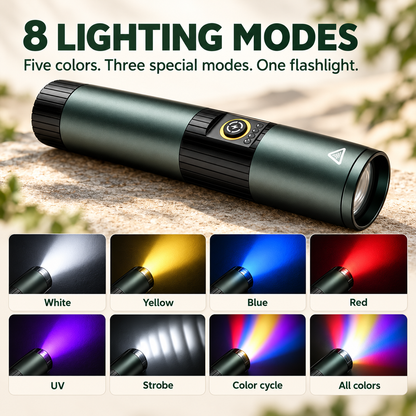 Tactical Flashlight 1800 Lumens Rechargeable
