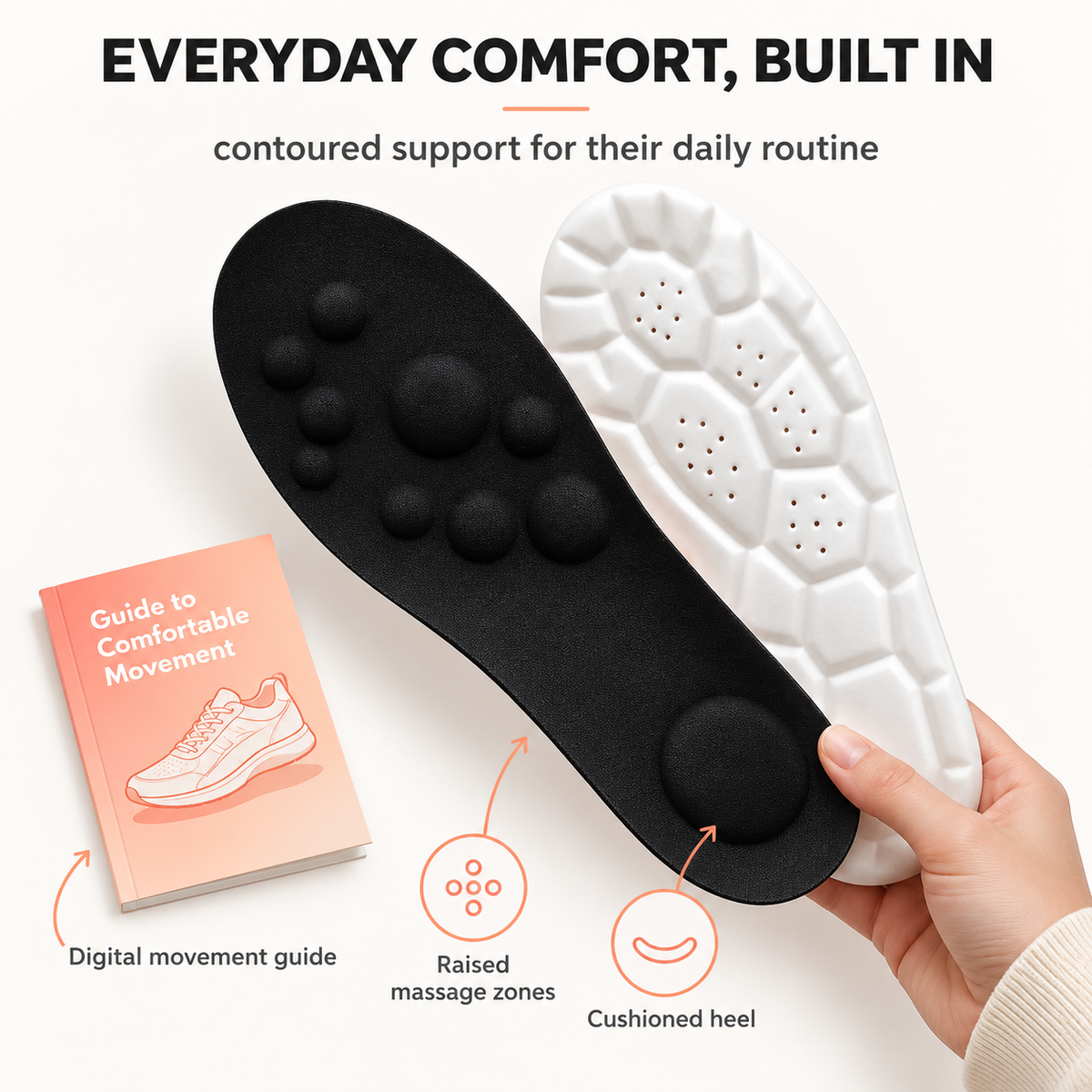 Kids’ Massage Insoles – Cushioned Comfort for Growing Feet