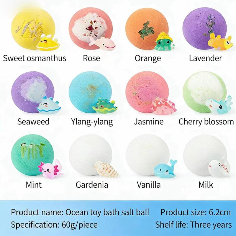 🔥🛁 Natural Bath Bombs for Kids with Mega Bubbles & Surprise Inside 🥚✨12 pcs[1 Box]