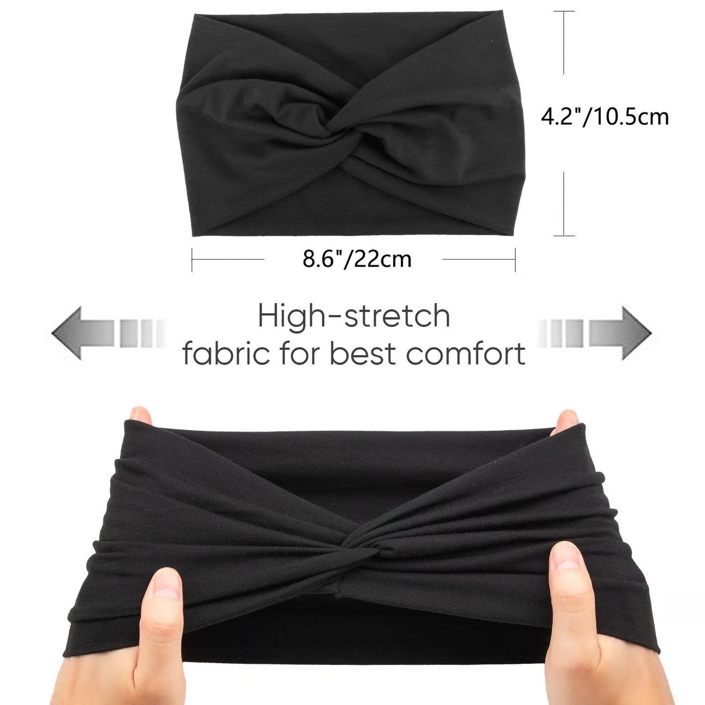 🔥🔥10 Pack Wide Knotted Turban Headbands for Women