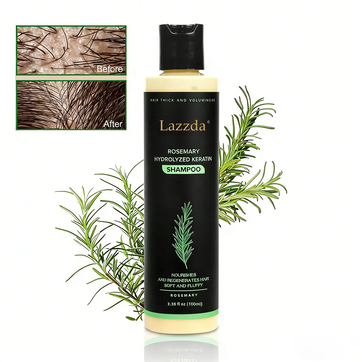 Lazzda Organic Rosemary Hair Growth Shampoo