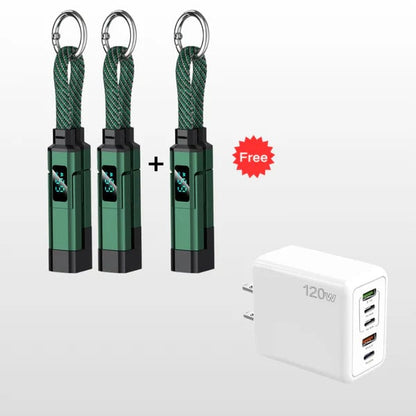 🔥4-in-1 Digital Display Keychain Charging Cable