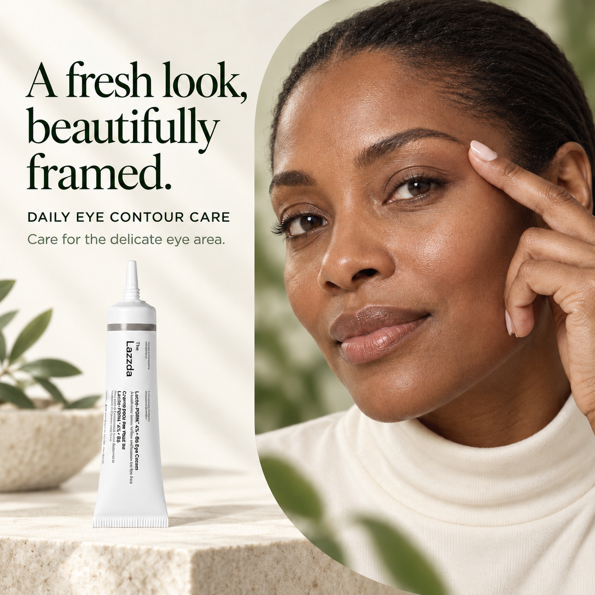 The Lazzda Lacto-PDRN 4% + B9 Eye Cream - Firming & Brightening Eye Care