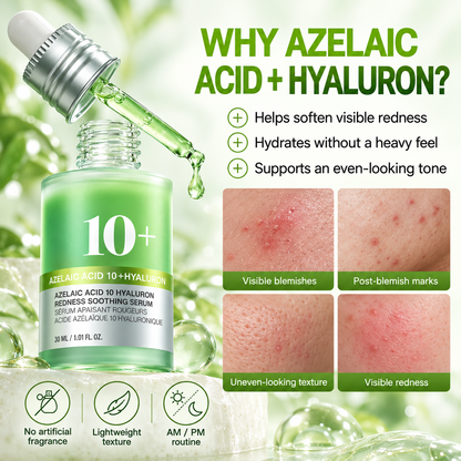 Lazzda Azelaic Acid 10% Hyaluron Redness Serum 30ml Skincare