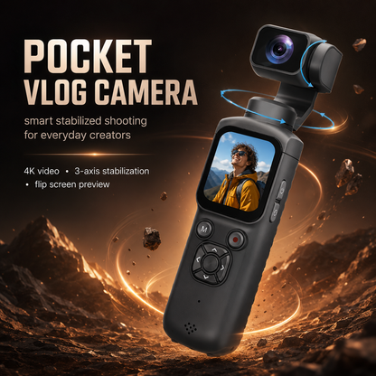 4K Vlog Camera Pocket Stabilized Video Camera