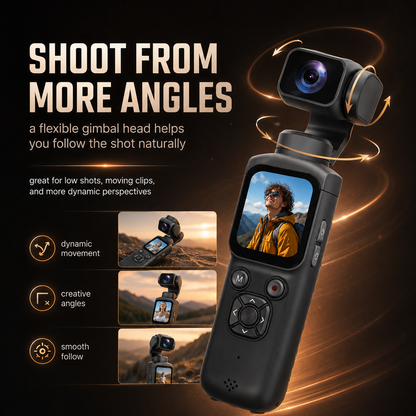 4K Vlog Camera Pocket Stabilized Video Camera