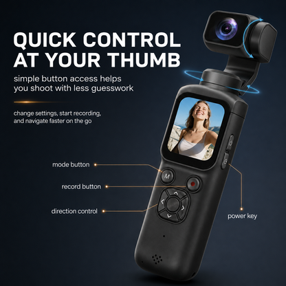4K Vlog Camera Pocket Stabilized Video Camera