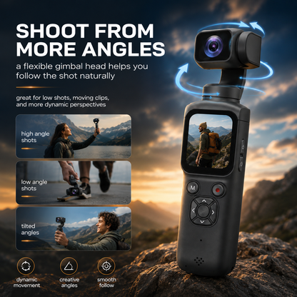 4K Vlog Camera Pocket Stabilized Video Camera